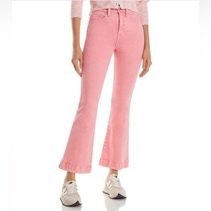 Veronica Beard Carson Ankle Kick Flare Jeans in Peony